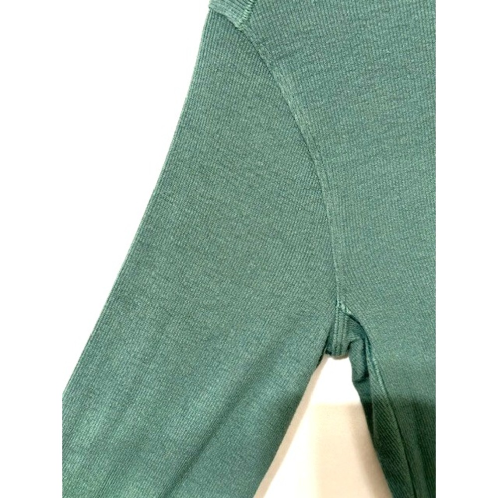 Lululemon 8/10 Hold Tight Long Sleeve Green Ribbed Soft Jersey Modal T-Shirt - Picture 5 of 6